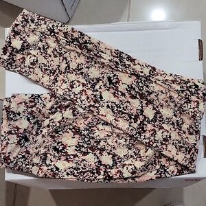 LuLaRoe Floral Print Leggings One Size Like New